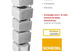 Isokern kaminai 0cm. iki degių konstrukcijų.