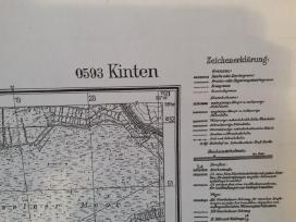 1941 m. Kintų žemėlapio kopija