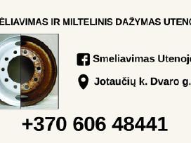Smėliavimas šratavimas miltelinis dažymas