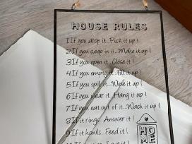 Interjero dekoracija "House rules"