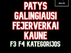 F3 kategorijos fejerverkai Kaune: +370 678 02908