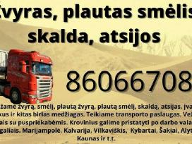 Gamtinis smėlis, žvyras, skalda, akmenukai