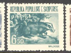 Albanija 1961. Gyvūnai.