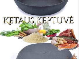 Ketaus keptuvė, kazanas, pečiukai