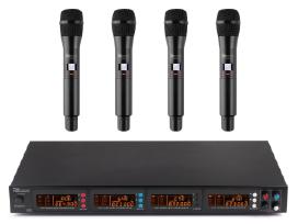 Pd504h 4x 50-kanalų Uhf bevielių mikrofonų komplek