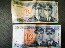 Parduodami banknotai: Litai, centai