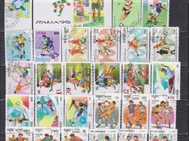 Antspauduoti pašto ženklai "Futbolas".