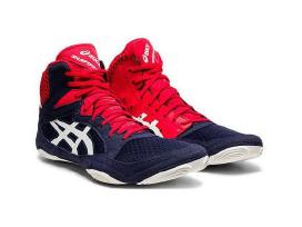Asics imtynių batai, imtynių triko, antkeliai.