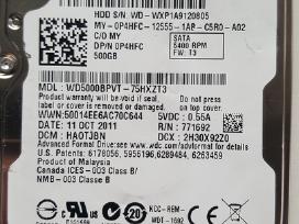 Wd - 500 GB. Gali būti su + - W11/10