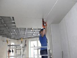 Statybos,  Gipso kartono montavimo darbai