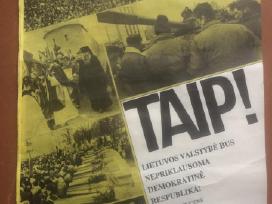 Parduodu lietuviškus plakatus 1991 m.