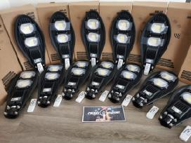 LED šviestuvai su saulės kolektorium ir davikliais