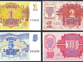 Latvija 1, 2, 5, 10 rublių 1992
