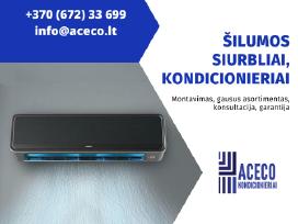Kondicionieriai, Šilumos siurbliai, montavimas