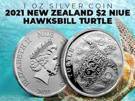 Niue 2021 1oz Ag999 moneta su vėžliu