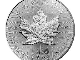 1 oz sidabrinė moneta Klevo lapas, Kanada 2022