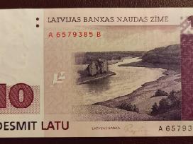 10 Latų 1992 m Unc Ab Serija Latvija