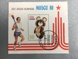 Pašto ženklas markutė Maskva olimpiada 1980