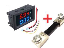 Dc Ampermetras ir voltmetras (100a, 100v) +šuntas