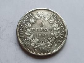 1876 5 frankai Prancuzija