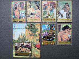 Menas. Gauguin. Fujeira. Serija iš 6 p.ž. ir bloko