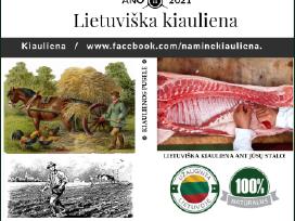 Lietuviškos kiaulienos skerdiena svilinta į namus