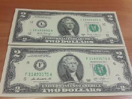 2 doleriai sekmes,laimes,turto banknotas