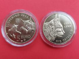 Slovakija 2022m 5 € Lūšis Unc