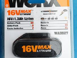 Naujas Worx akumuliatorius 16v