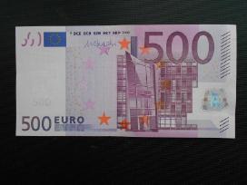 500 euru Unc Banknotas iš bankinės pakuotės