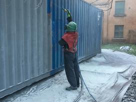 Smėliavimas, antikorozinis dažymas