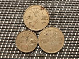 5 centai ir 1 centas 1925 Lietuva Tarpukaris