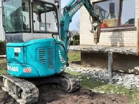 Griovimas su technika,pamatų šiltinim.,drenažas