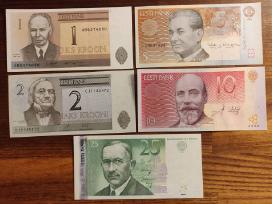 5 vnt skirtingi banknotai Estija visi Unc