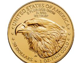 1 oz auksinė moneta Amerikos Erelis, JAV 2023