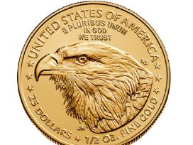 1/2 oz auksinė moneta Amerikos Erelis, JAV 2023