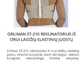 Orliman Et-210 Reklinatorius Iš Orui Laidžių Elast
