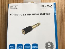 Adapteris Deltaco 6.3mm female - 3.5mm male, juoda
