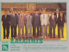 Suvenyrinis atvirukas „Kauno Žalgiris“ 1986 m.