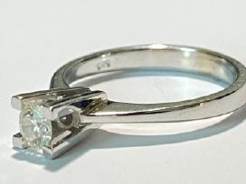 Auksinis žiedas 585 praba 0.23 ct briliantas