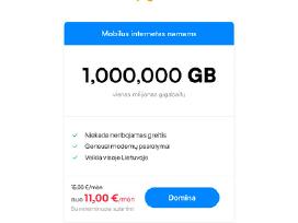 Metams internetas + Nešiojamas 4G modemas-159 eur