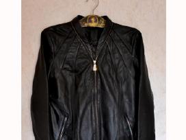 Klasikinė moteriška natūralios odos XL d. striukė