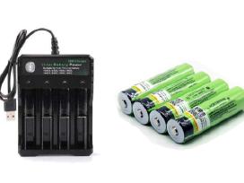 Pakraunamos baterijos su krovikliu 18650 tipo 3.7v
