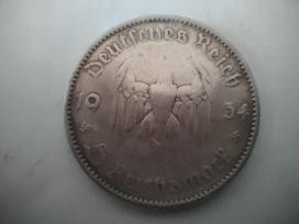 Moneta 5 Reichsmark 1934 sidabras