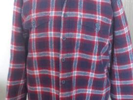 Vyriski flanel. pasiltinti marskiniai, baltiniai