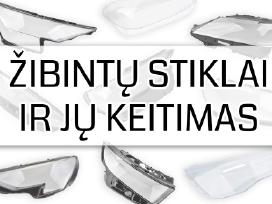 Priekinių žibintų stiklai ir jų keitimas