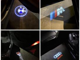 Bmw Audi MB Porsche LED durų logo projektoriai
