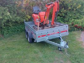 Miniekskavatoriaus 1t nuoma, bobcat nuoma