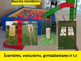 Lauko žaidimų nuoma, kamuoliukų baseino nuoma