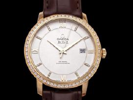Omega De Ville Automatic Silver Dial 18kt Gold